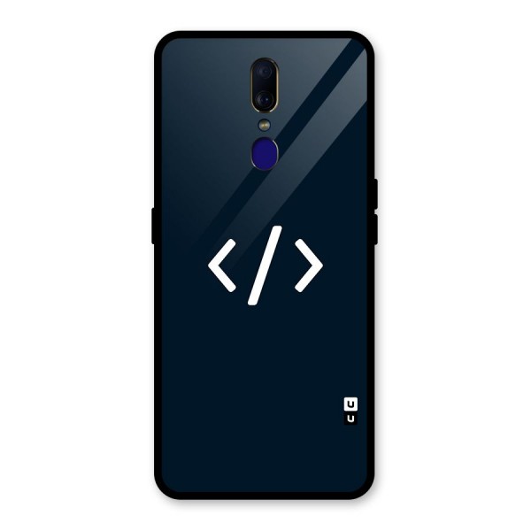 Programmers Style Symbol Glass Back Case for Oppo F11