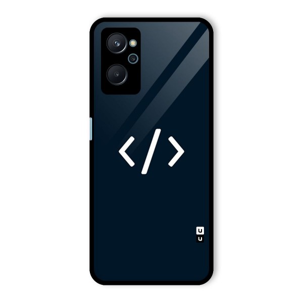 Programmers Style Symbol Glass Back Case for Realme 9i