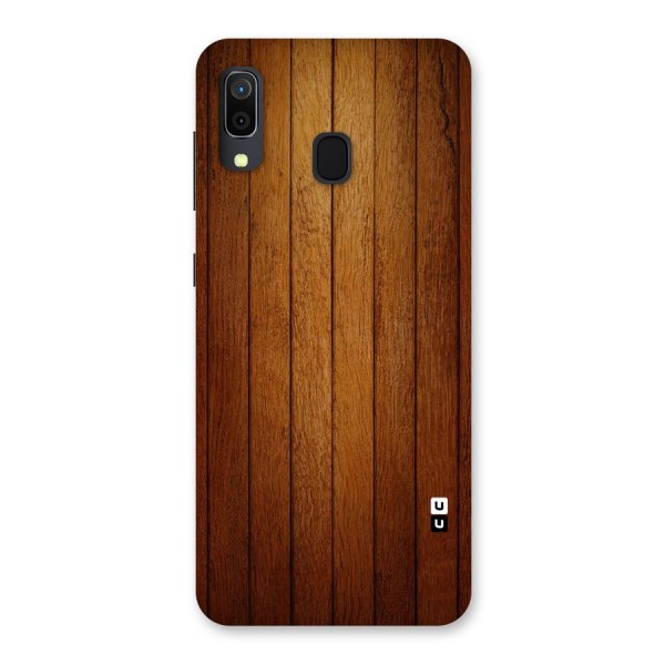 Proper Brown Wood Back Case for Galaxy A20