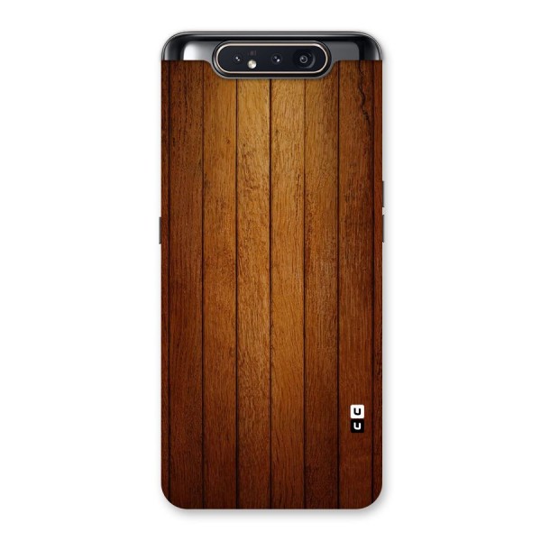 Proper Brown Wood Back Case for Galaxy A80