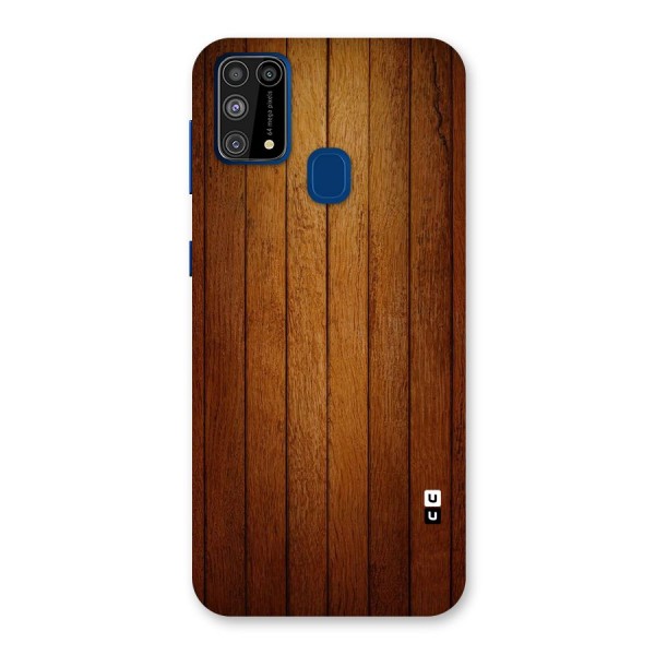 Proper Brown Wood Back Case for Galaxy F41