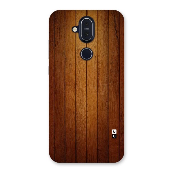 Proper Brown Wood Back Case for Nokia 8.1