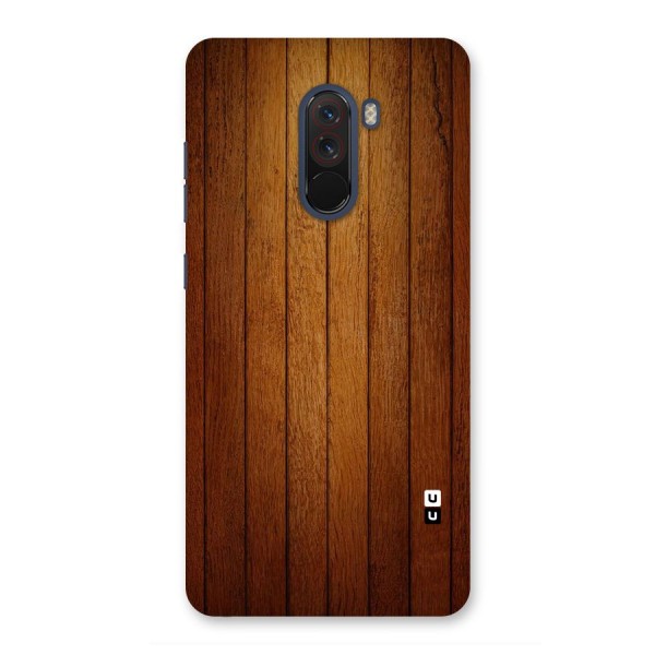 Proper Brown Wood Back Case for Poco F1