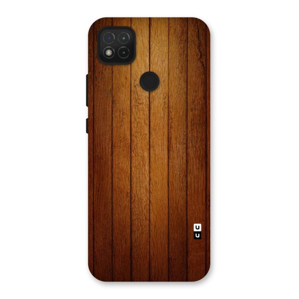 Proper Brown Wood Back Case for Redmi 9C