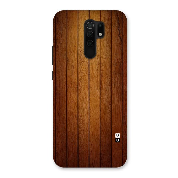 Proper Brown Wood Back Case for Redmi 9 Prime