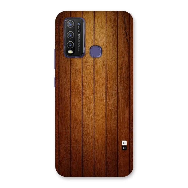 Proper Brown Wood Back Case for Vivo Y30