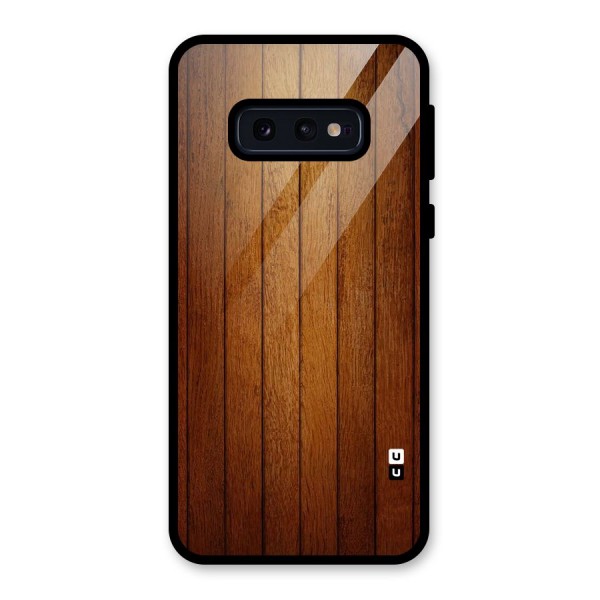 Proper Brown Wood Glass Back Case for Galaxy S10e