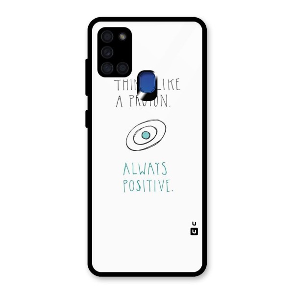 Proton Positive Glass Back Case for Galaxy A21s