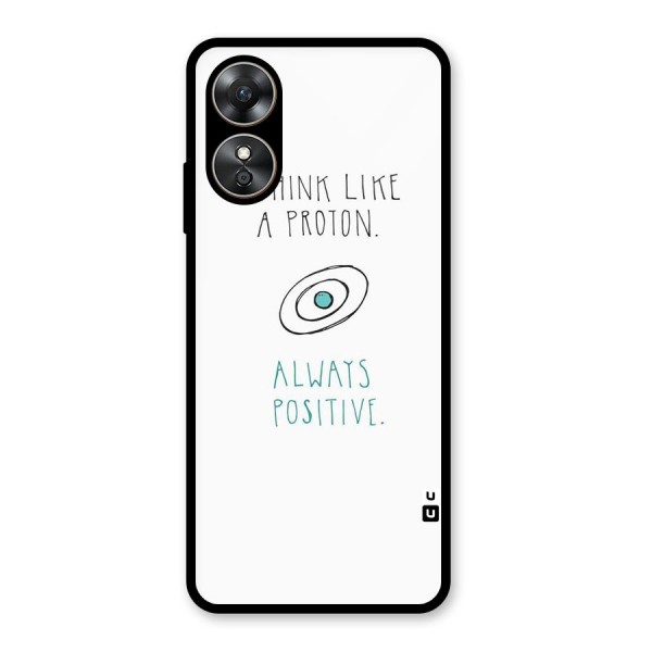 Proton Positive Glass Back Case for Oppo A17