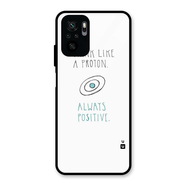 Proton Positive Glass Back Case for Redmi Note 10