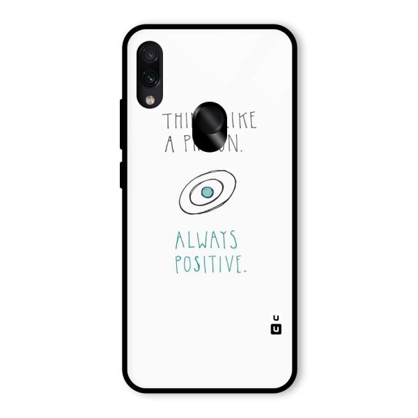 Proton Positive Glass Back Case for Redmi Note 7