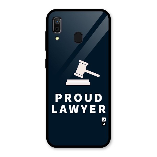 Proud Lawyer Glass Back Case for Galaxy A30