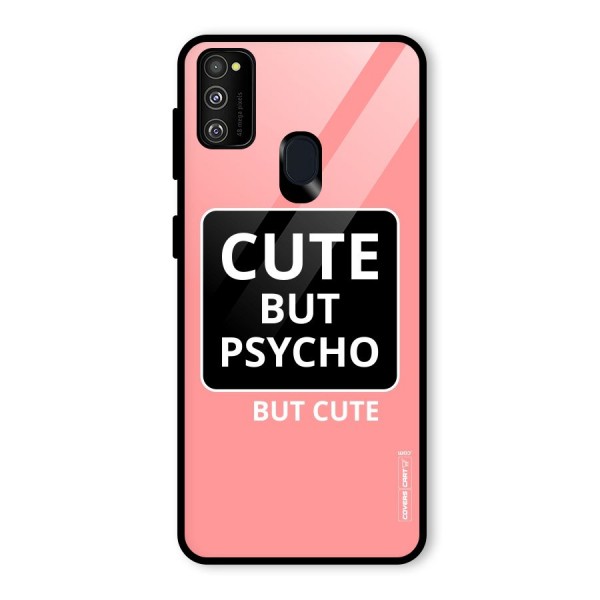 Psycho But Cute Glass Back Case for Galaxy M21