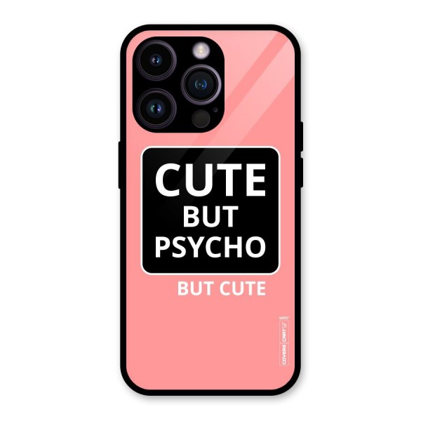 Psycho But Cute Glass Back Case for iPhone 14 Pro