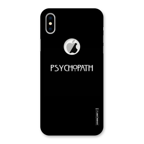 Psycopath Alert Back Case for iPhone X Logo Cut