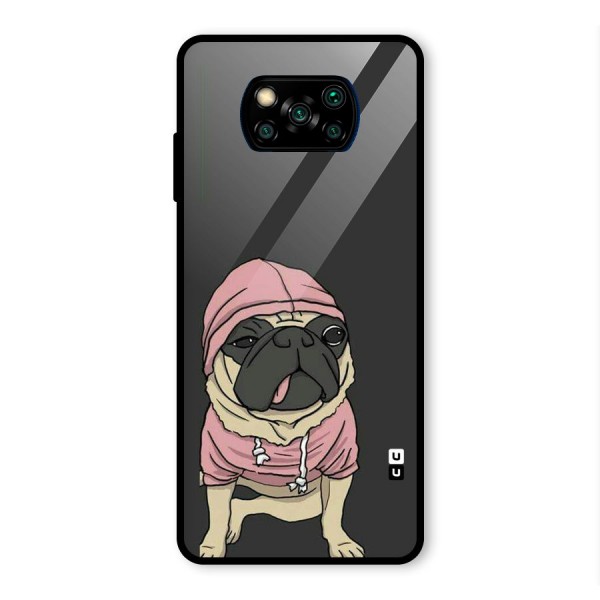 Pug Swag Glass Back Case for Poco X3 Pro