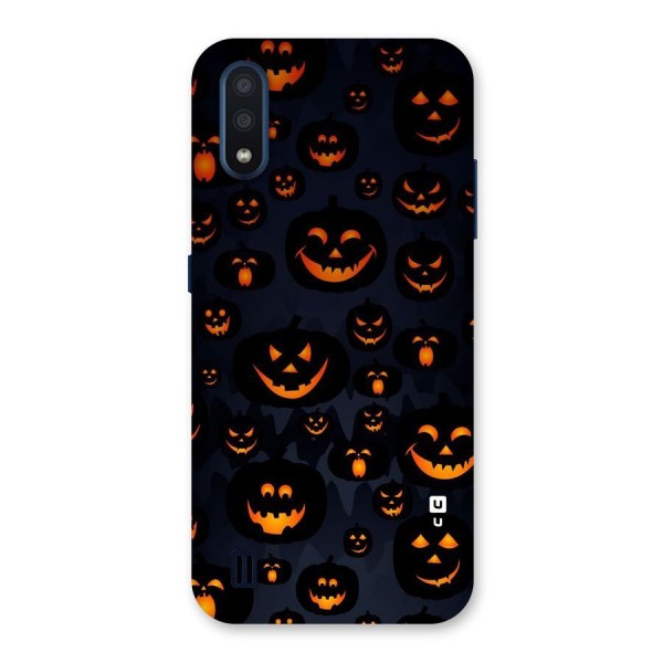 Pumpkin Smile Pattern Back Case for Galaxy M01