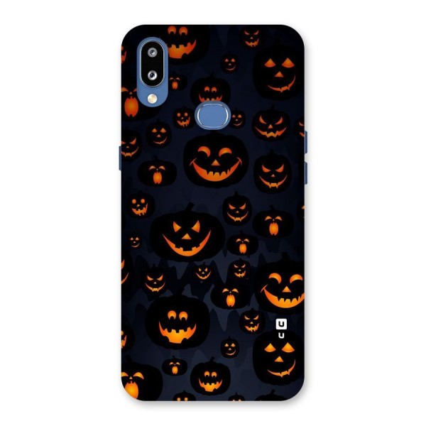 Pumpkin Smile Pattern Back Case for Galaxy M01s