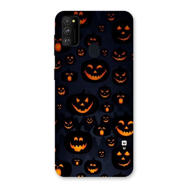 Pumpkin Smile Pattern Back Case for Galaxy M21