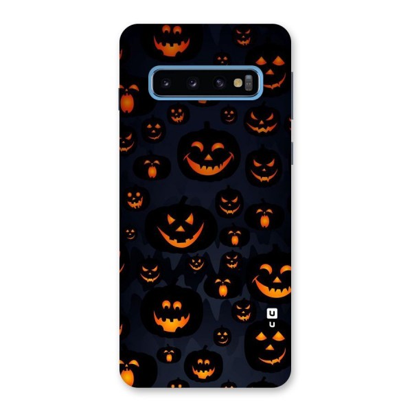 Pumpkin Smile Pattern Back Case for Galaxy S10