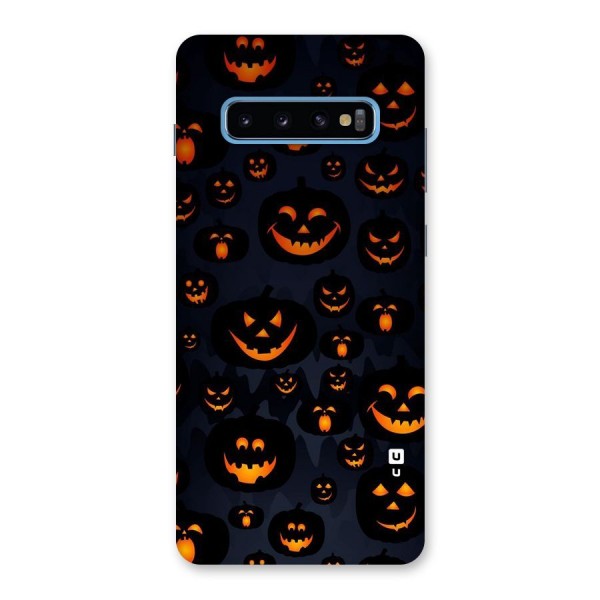 Pumpkin Smile Pattern Back Case for Galaxy S10 Plus