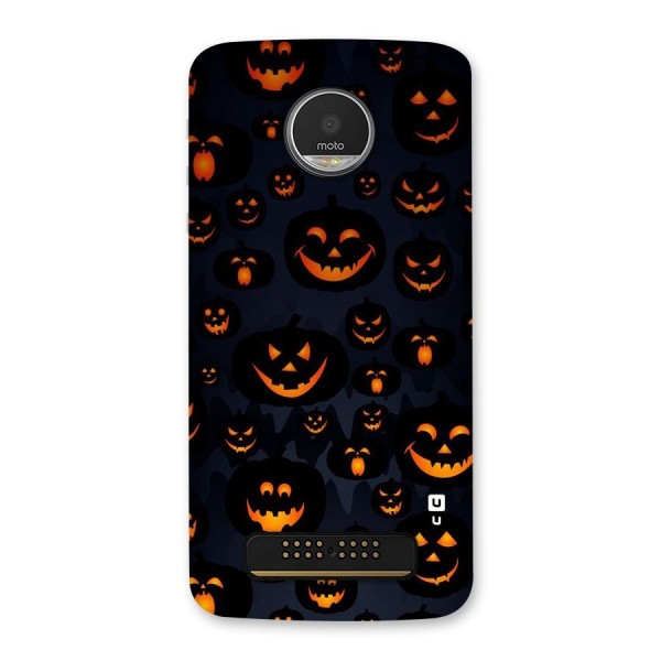 Pumpkin Smile Pattern Back Case for Moto Z Play