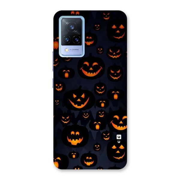 Pumpkin Smile Pattern Back Case for Vivo V21 5G