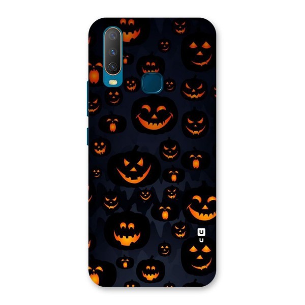 Pumpkin Smile Pattern Back Case for Vivo Y12