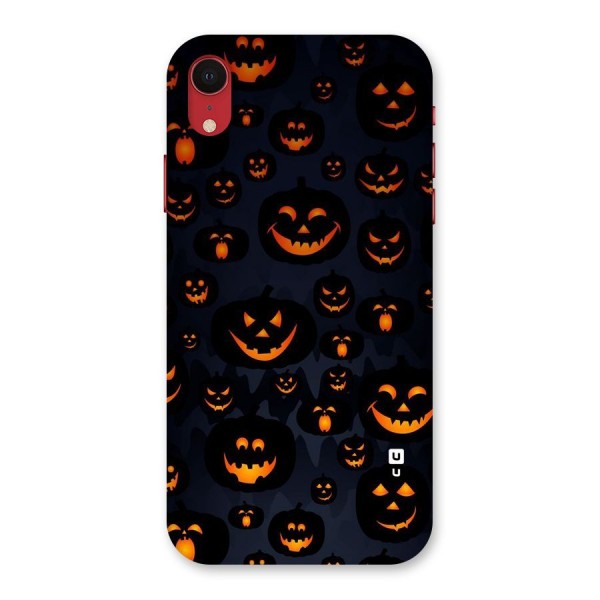 Pumpkin Smile Pattern Back Case for iPhone XR