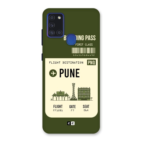 Pune Boarding Pass Back Case for Galaxy A21s