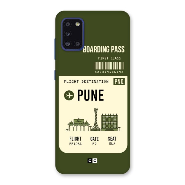 Pune Boarding Pass Back Case for Galaxy A31