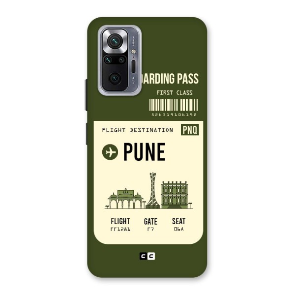 Pune Boarding Pass Back Case for Redmi Note 10 Pro