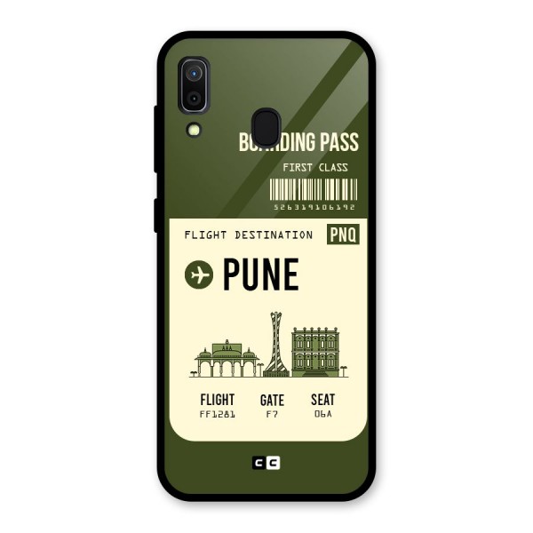 Pune Boarding Pass Glass Back Case for Galaxy A30