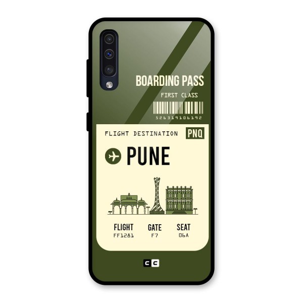 Pune Boarding Pass Glass Back Case for Galaxy A50s