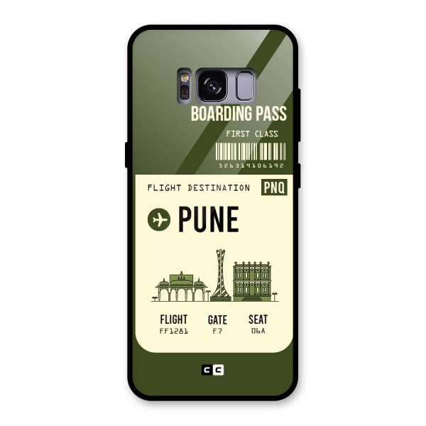 Pune Boarding Pass Glass Back Case for Galaxy S8