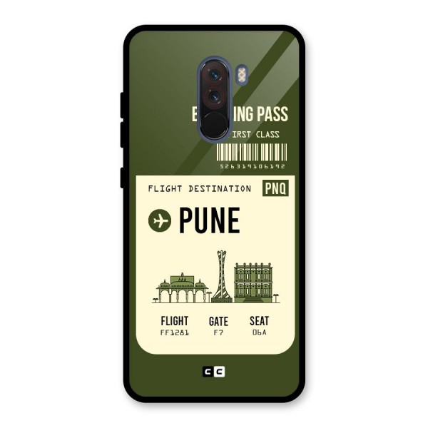 Pune Boarding Pass Glass Back Case for Poco F1