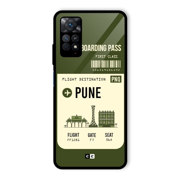 Pune Boarding Pass Glass Back Case for Redmi Note 11 Pro