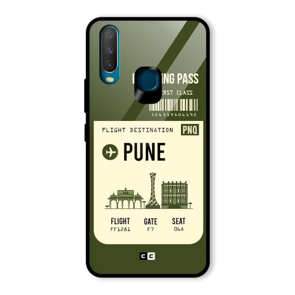 Pune Boarding Pass Glass Back Case for Vivo Y15