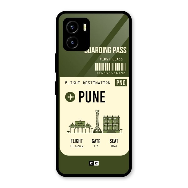 Pune Boarding Pass Glass Back Case for Vivo Y15s