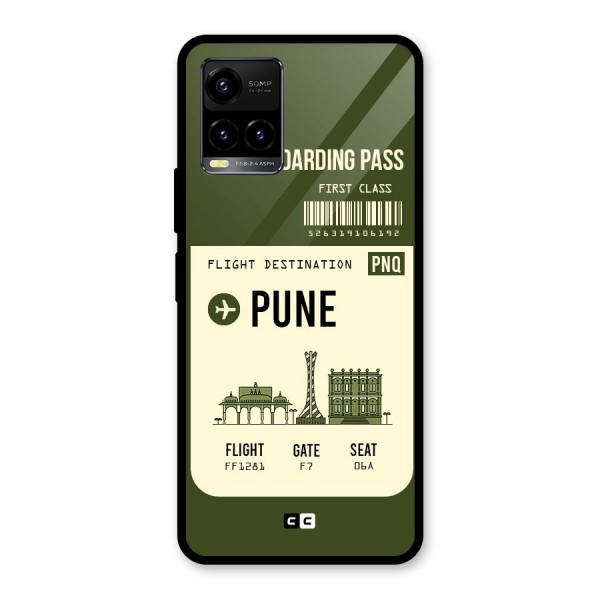 Pune Boarding Pass Glass Back Case for Vivo Y33s