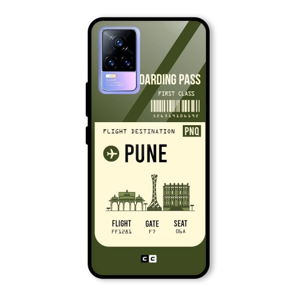 Pune Boarding Pass Glass Back Case for Vivo Y73