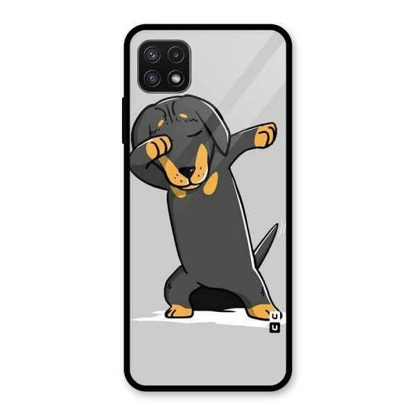 Puppy Dab Glass Back Case for Galaxy A22 5G