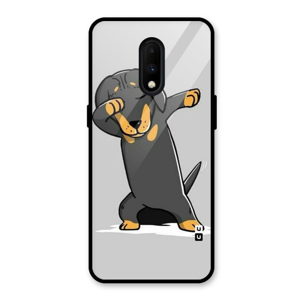 Puppy Dab Glass Back Case for OnePlus 7
