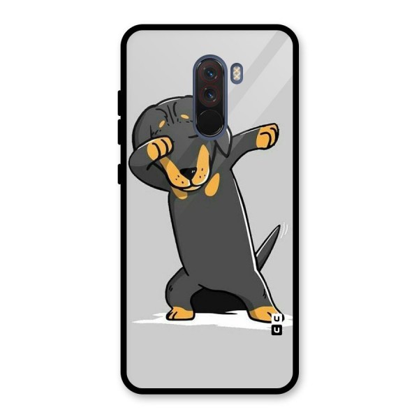 Puppy Dab Glass Back Case for Poco F1