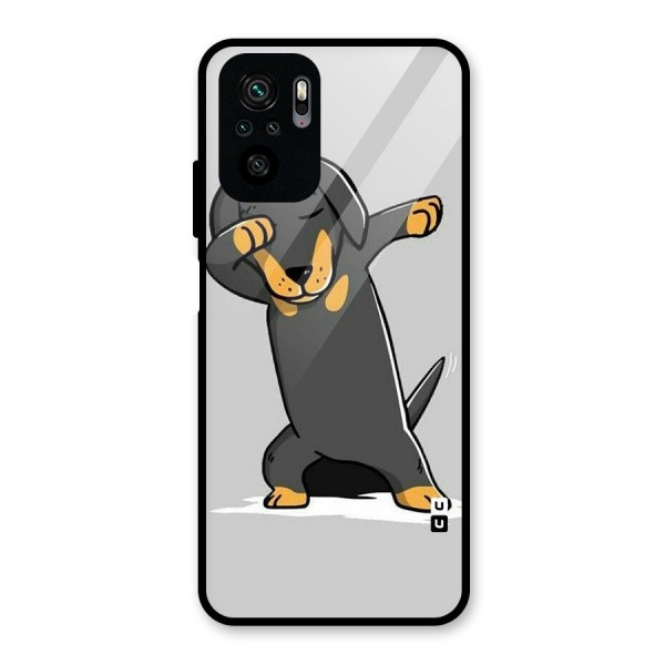 Puppy Dab Glass Back Case for Redmi Note 10