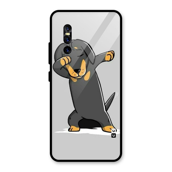 Puppy Dab Glass Back Case for Vivo V15 Pro