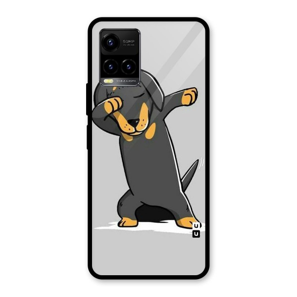 Puppy Dab Glass Back Case for Vivo Y21 2021