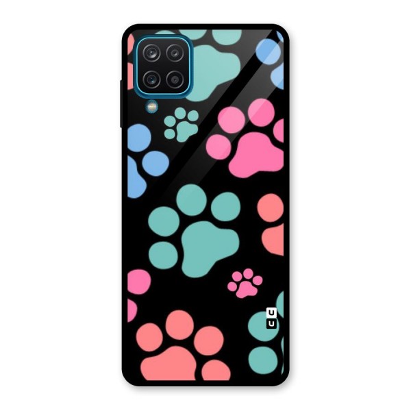 Puppy Paws Glass Back Case for Galaxy A12