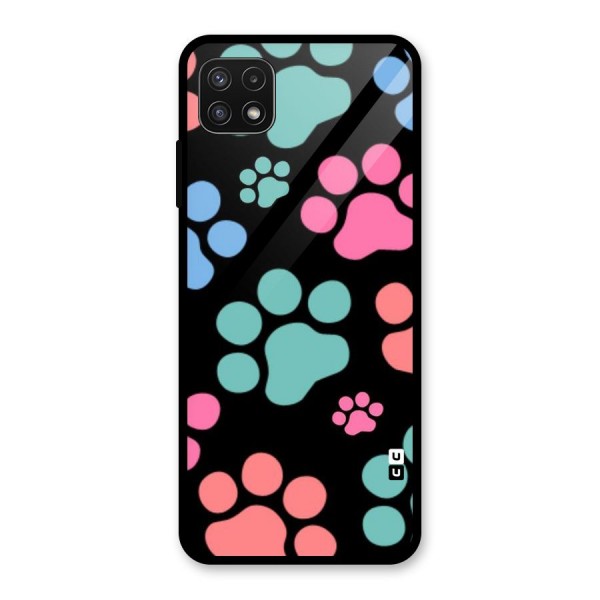 Puppy Paws Glass Back Case for Galaxy A22 5G