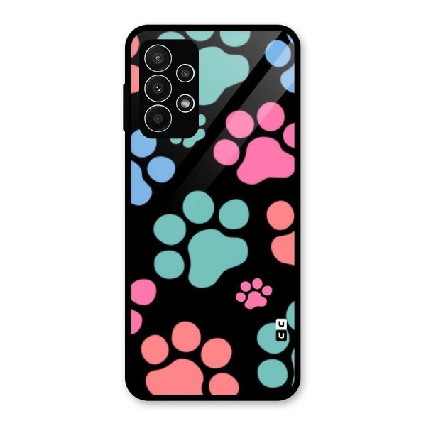 Puppy Paws Glass Back Case for Galaxy A23